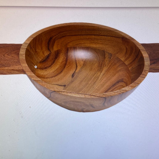 Arcadia Wood Bowl With Handle