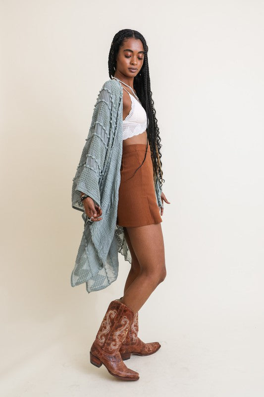 Embroidered Zig Zag Soft Kimono (more color options)