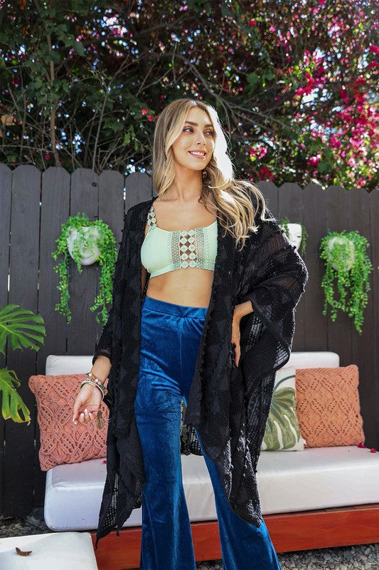 Embroidered Zig Zag Soft Kimono (more color options)
