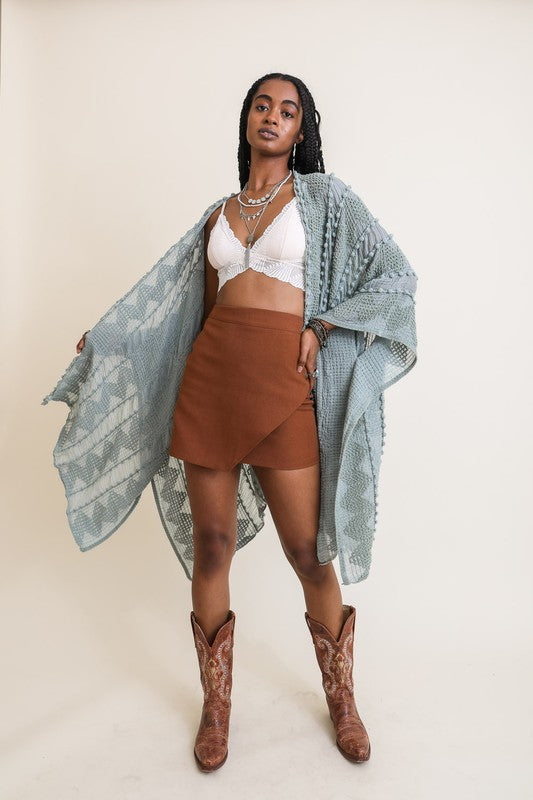 Embroidered Zig Zag Soft Kimono (more color options)