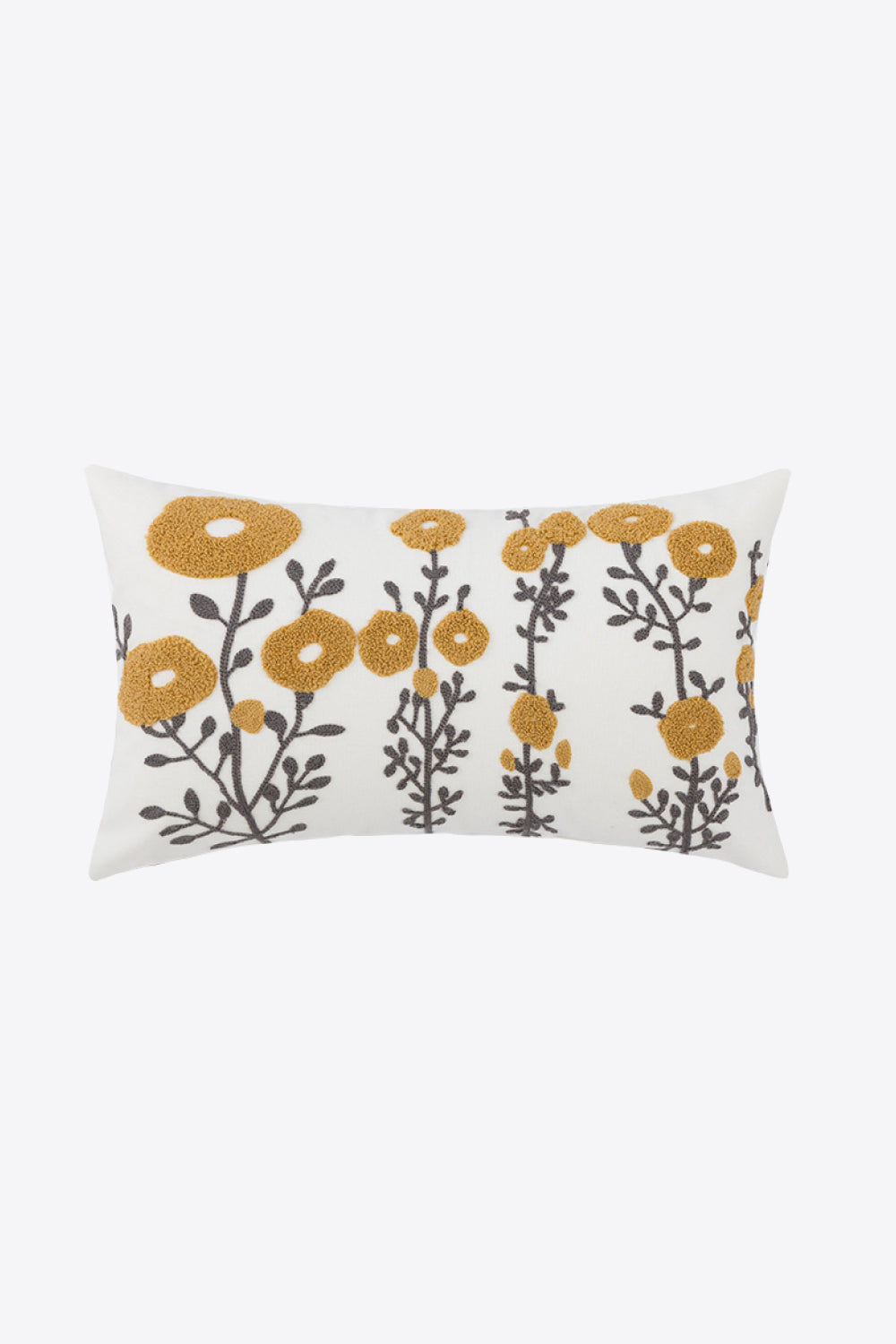 2-Pack Floral Punch-Needle Embroidery Decorative Throw Pillow Cases