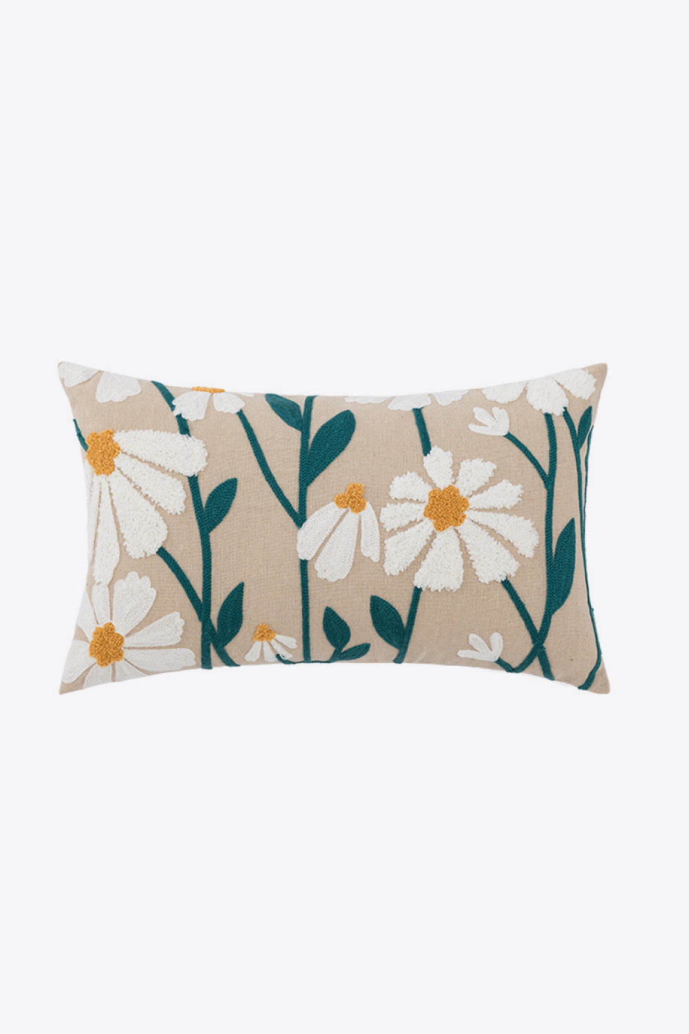 2-Pack Floral Punch-Needle Embroidery Decorative Throw Pillow Cases